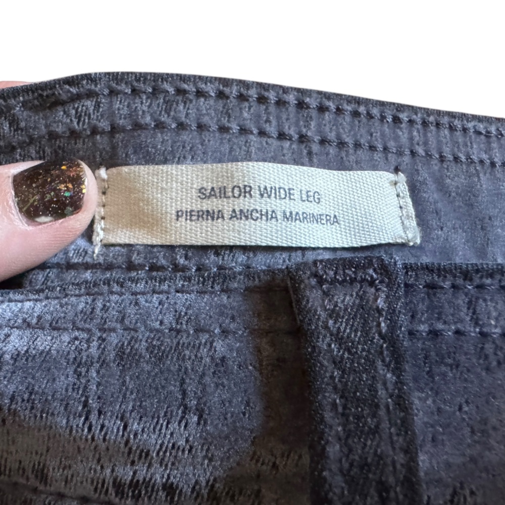 Universal Thread Gray velour Sailor Wide Leg Pants - Size 8R - Picture 4 of 11